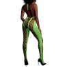 Ouch! Glow Combinaison Filet et Dos nu Vert Fluo